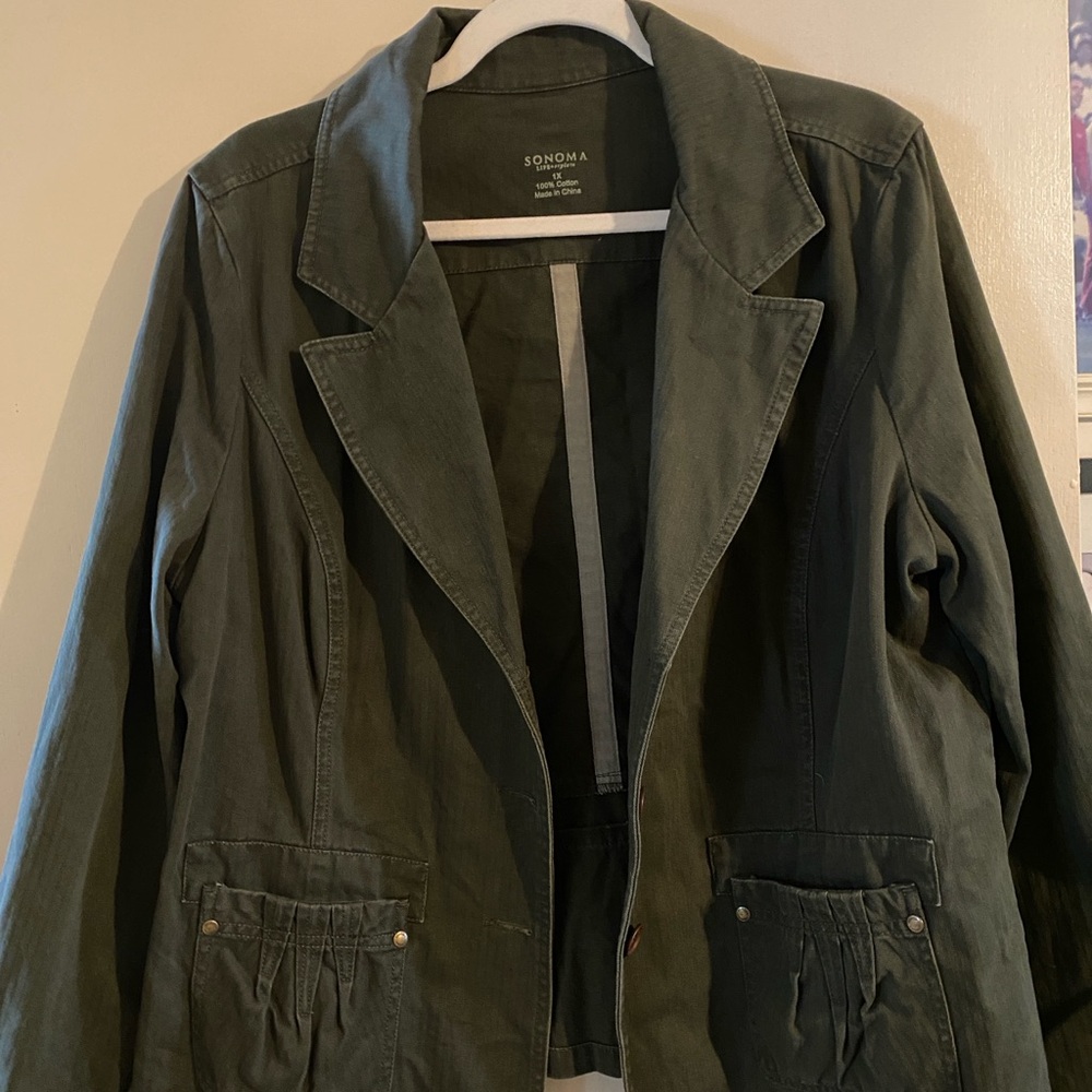 Sonoma Dark Green Cotton Jacket